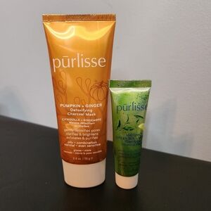 Purlisse Pumpkin+Ginger Detoxifying Charcoal Mask And Matca Green Tea+Lemon